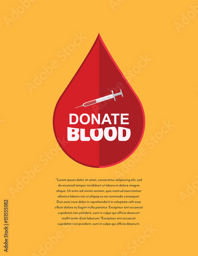 Vector design template of blood donation 