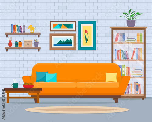 Living room with furniture.