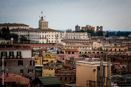 Rome city landscape in dusk light