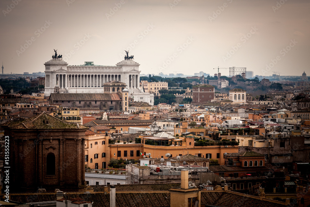 Fototapeta premium Rome city landscape in dusk light