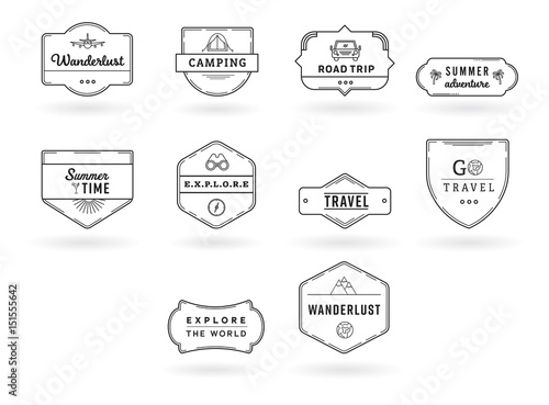 Vector icon set for summer vacation