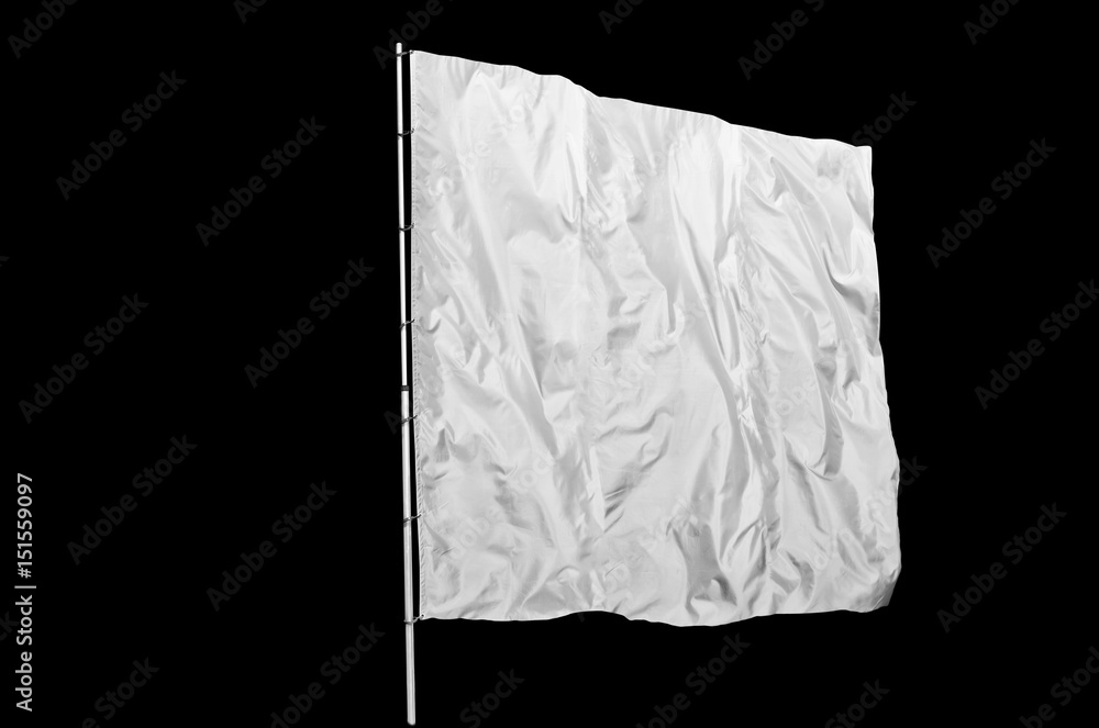Obraz premium Isolated White flag