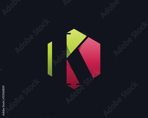 Free Download Modern Elegant Negative Space K Letter Alphabet Logo - GFXLoad
