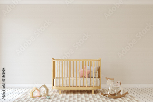 Interior of nursery. 3d render. photo