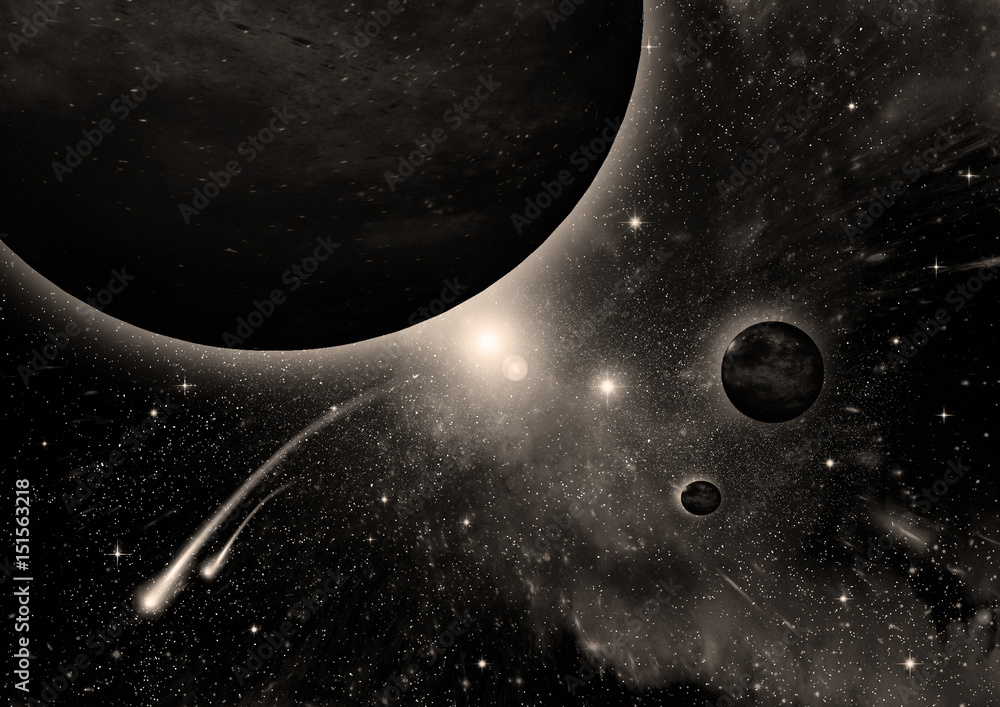 galaxy in a free space