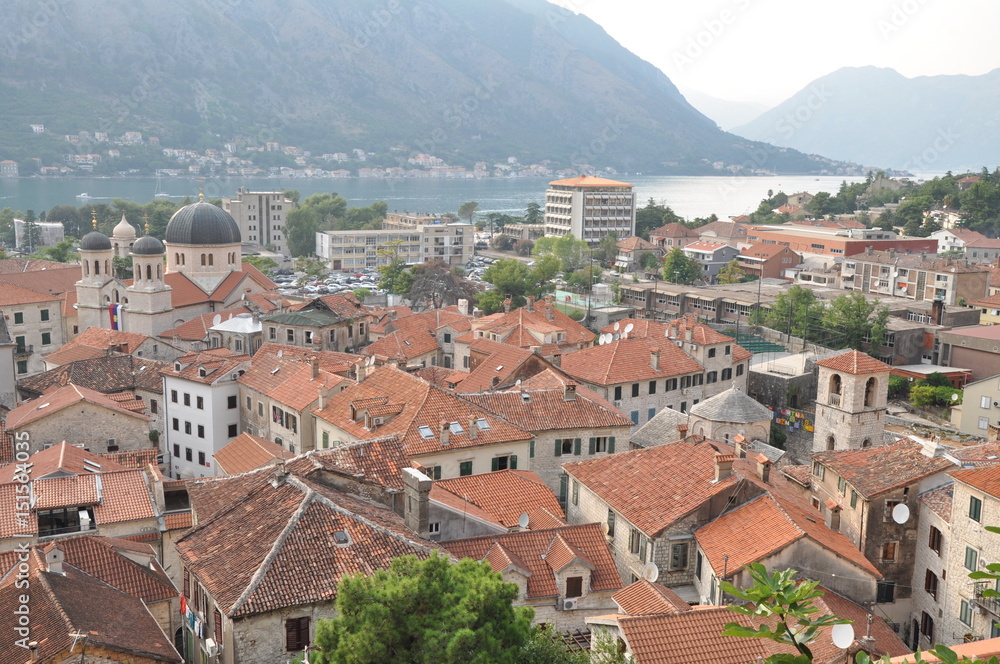 View of Kotor Bay in Monte Negro