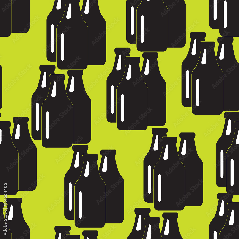 Seamless background with glass container icons Seamless background with glass container icons