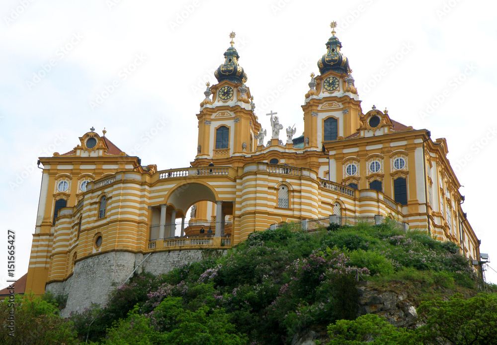 Melk Abbey, Gorgeous UNESCO World Heritage Site on the Hilltop of Melk, Austria 