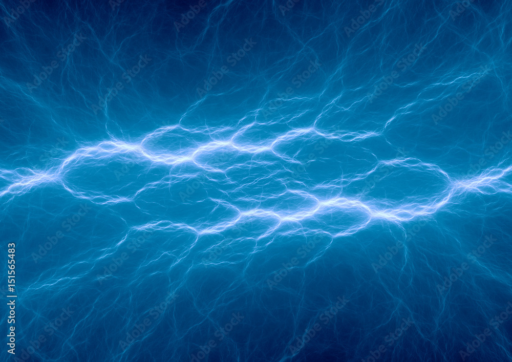 Fantasy blue lightning, electric power Fantasy blue lightning, electric power