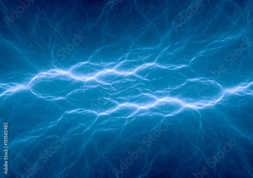 Fantasy blue lightning, electric power