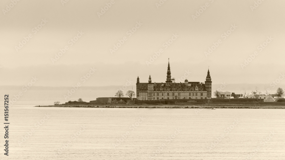 Naklejka premium Kronborg (Hamlet) Castle from sea