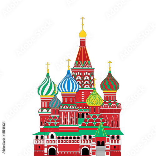 Red Square. Kremlin. Saint Basil's Cathedral. Landmarks. Moscow. Russia