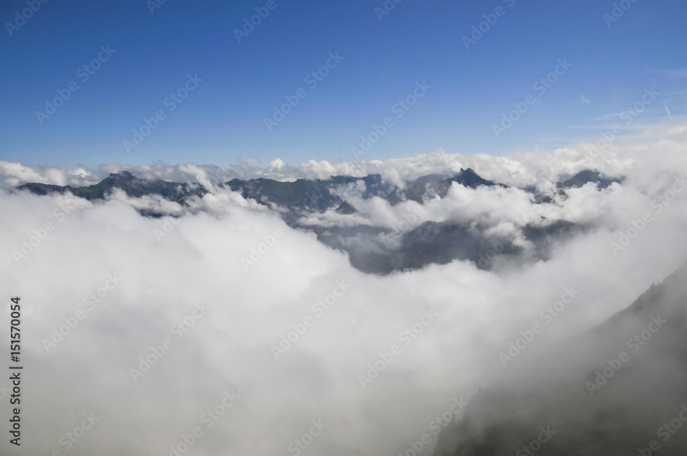 Wolkenspiel in den Allgäuer Hochalpen, Oberstdorf, Deutschland