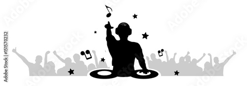 Silhouette Disc Jockey