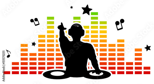 Silhouette Disc Jockey