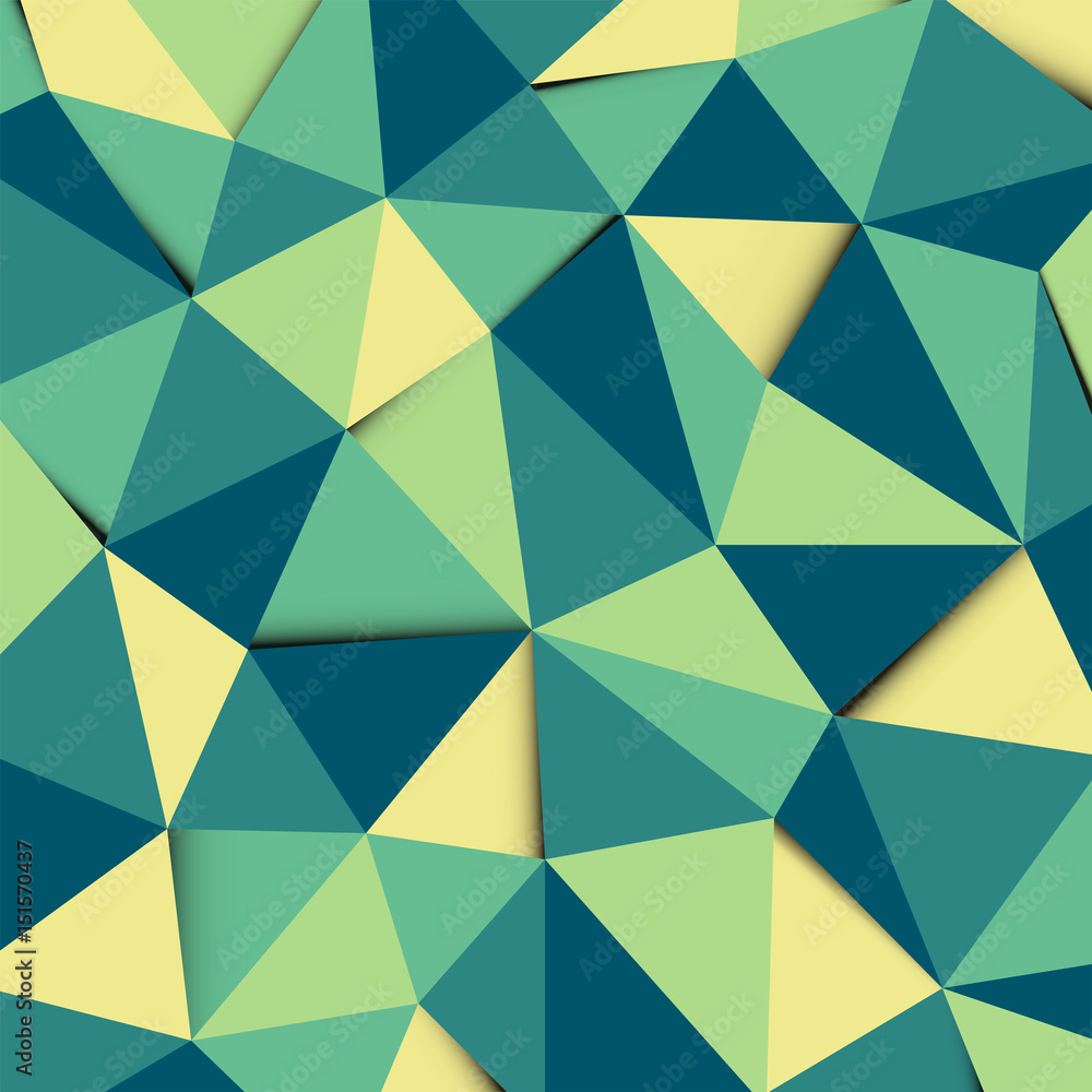 Green and Yellow Polygon mosaic pattern background Green and Yellow Polygon mosaic pattern background