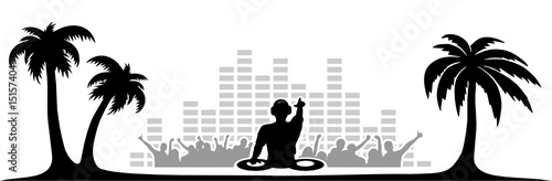 Silhouette DJ Sommerparty