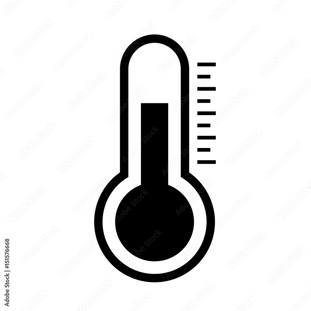 Simple thermometer vector pictogram Simple thermometer vector pictogram