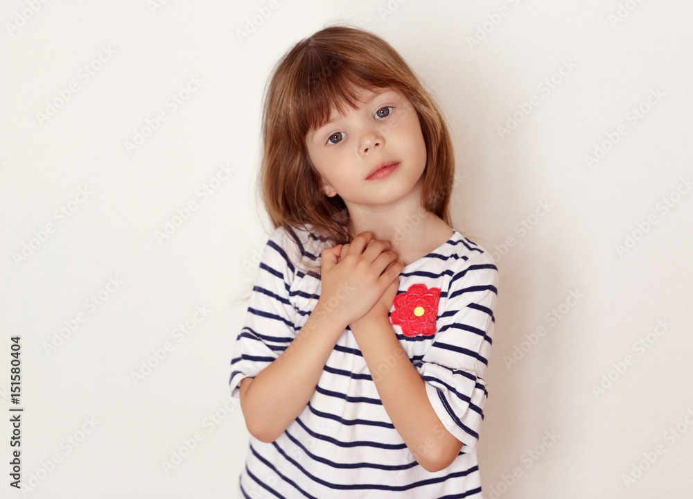 Portrait of small pretty girl Portrait of small pretty girl