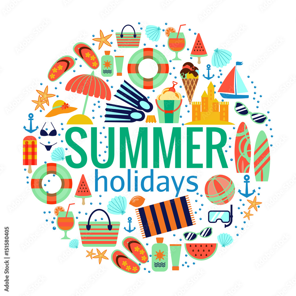 Fototapeta premium Beach summer or vacation concept