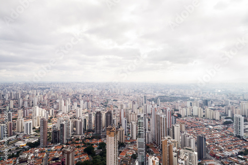 Aerial View of Skyscrapers in Sao Paulo  Brazil