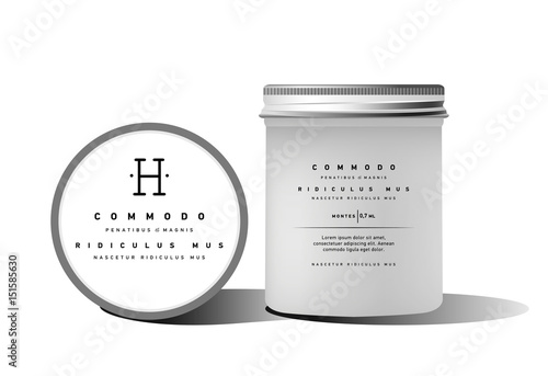 Realistic white cosmetic cream