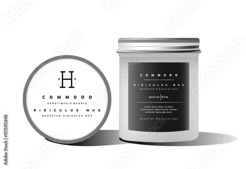 Realistic white cosmetic cream