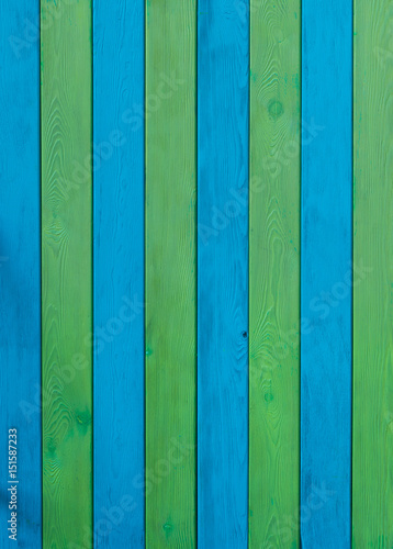 Blue and green striped wooden background
