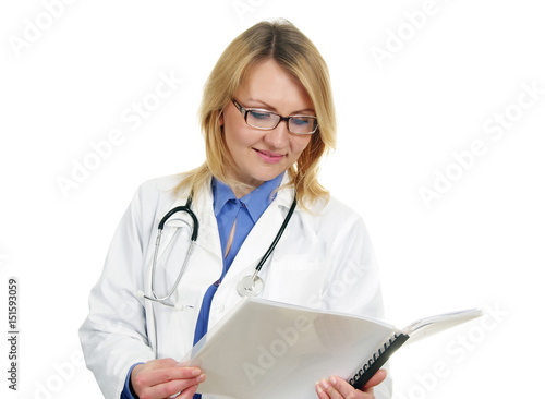 Female blond doctor