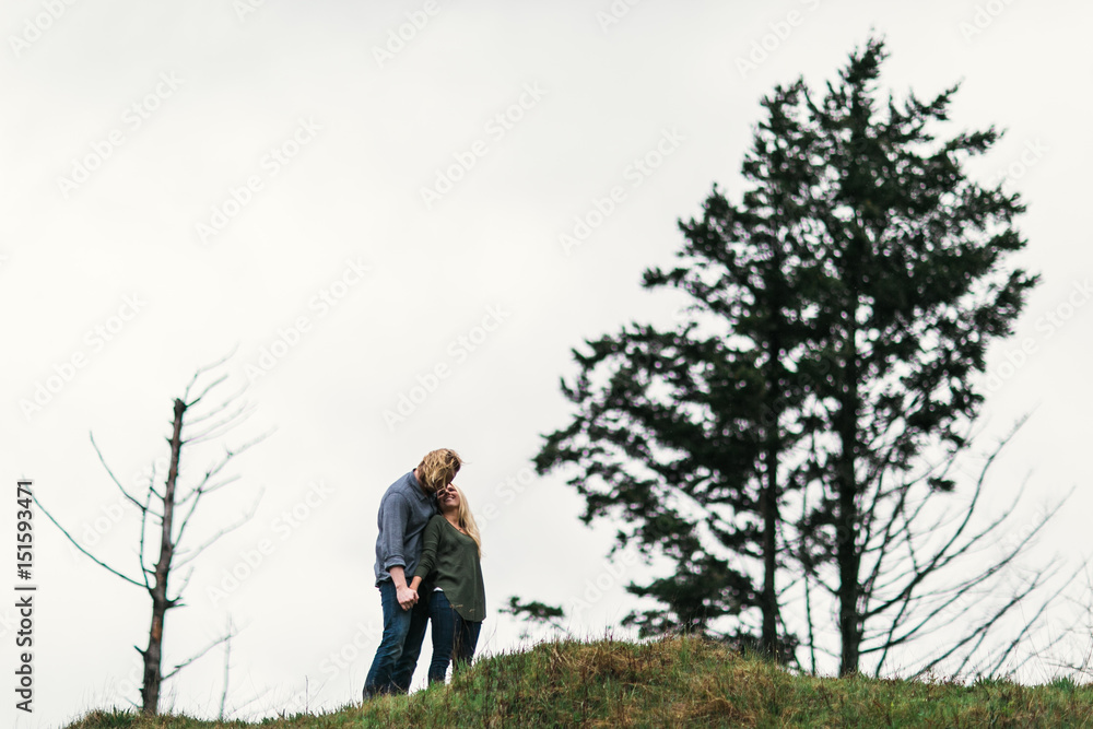 Attractive Young Blond Couple in the Pacific Northwest Attractive Young Blond Couple in the Pacific Northwest