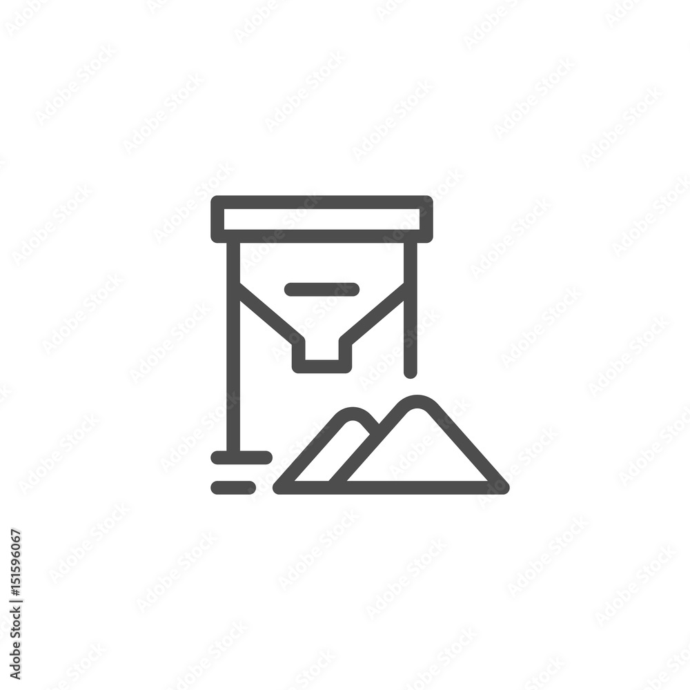 Grain tank line icon Grain tank line icon