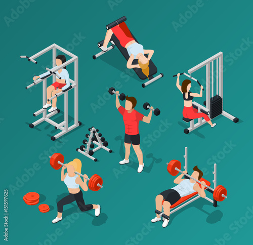 Gym People Icon Set