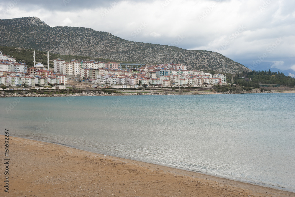 City of Egirdir on the lake of the same name, Turkey