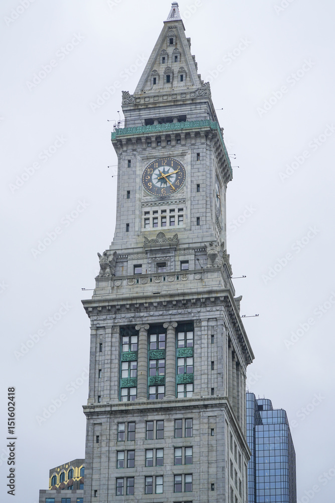 Custom House Tower in Boston - BOSTON , MASSACHUSETTS - APRIL 3, 2017