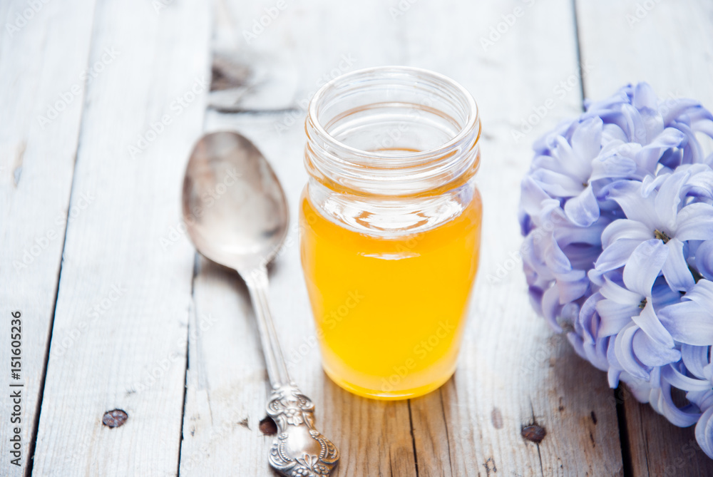 Honey with flowers Honey with flowers
