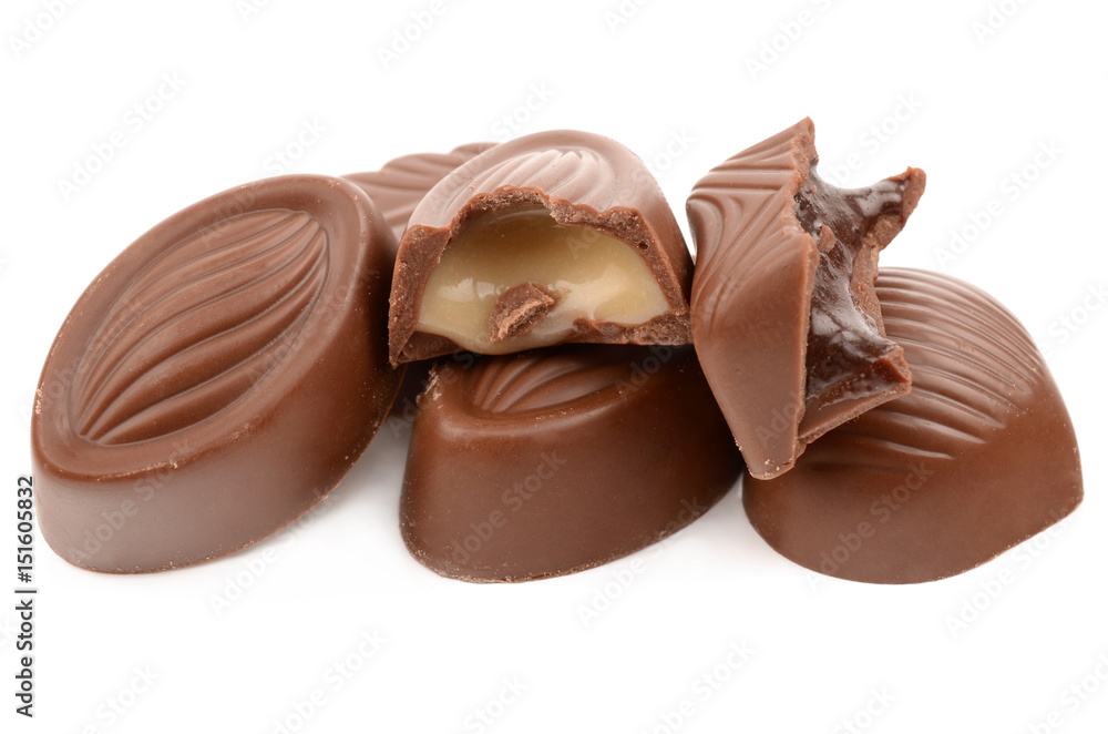 chocolate on a white background chocolate on a white background