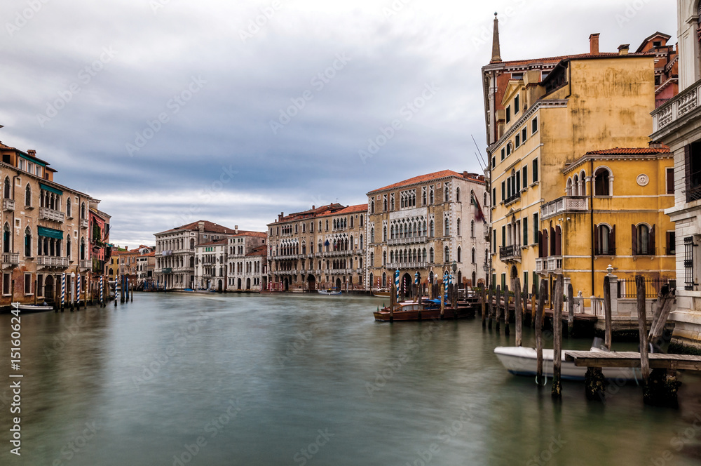Grand Canal, Venice on a cloudy afternoon with long exposure