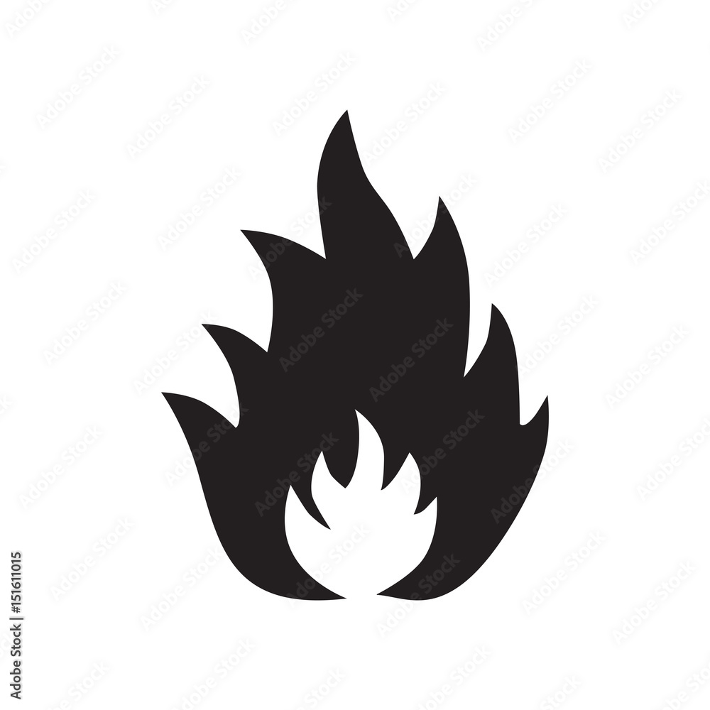 Line icon fire isolated on white background. Vector illustration. Line icon fire isolated on white background. Vector illustration.