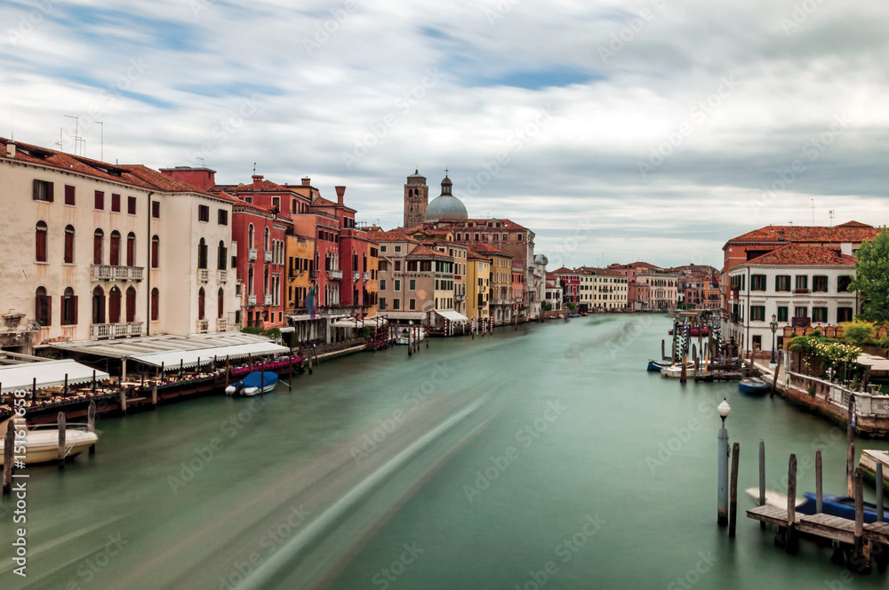 Grand Canal in Venice with long exposure