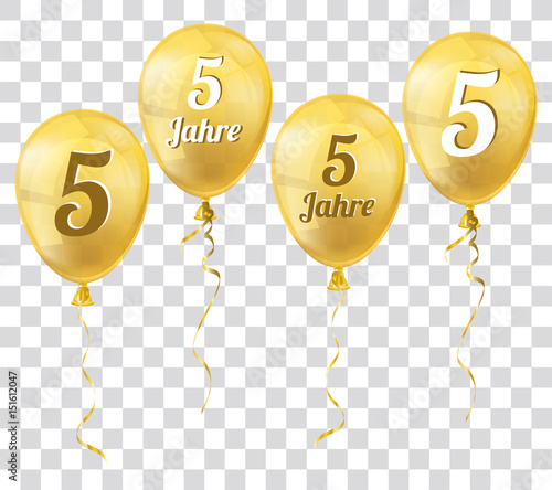 Goldene Luftballons 5 Jahre Jubiliäum