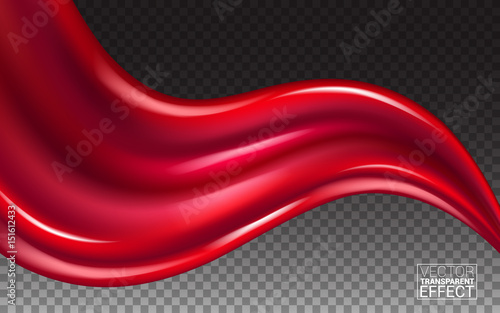 Red Paint Splash Isolated Transparent Special Effect Realistic Design Elements. Vector illustration