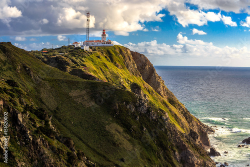 The lighthouse in Cabo da Roca in Sintra in a beautiful spring day, Portugal