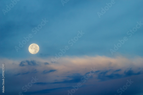 Full Moon in the morning sky