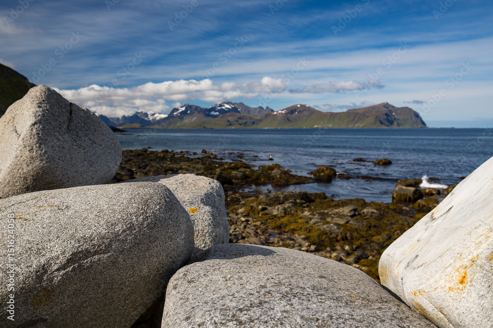 Beach in the Lofoten Archipelago, Norway. Beach in the Lofoten Archipelago, Norway.