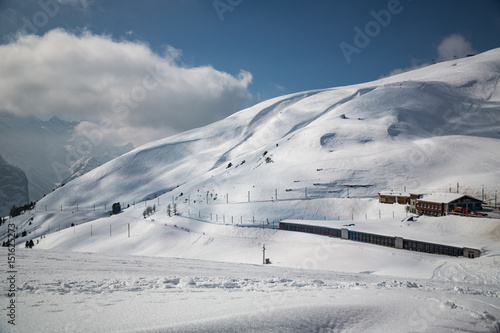 Landscape in the Jungfrau region in Switzerland.