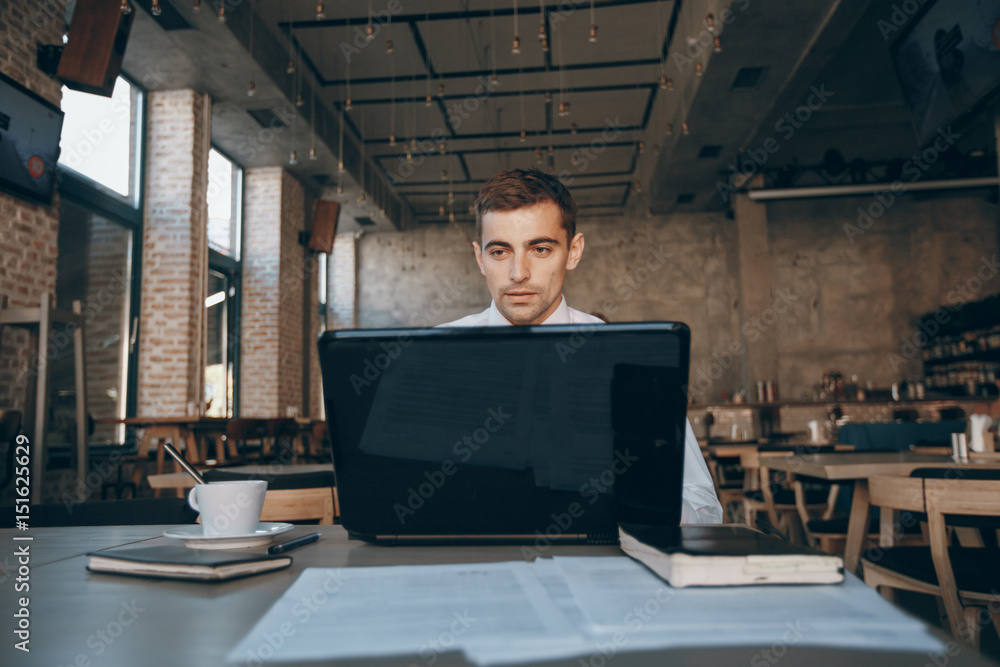 businessman in cafe businessman in cafe