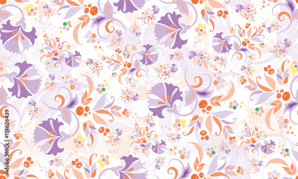 Seamless repeating floral pattern.Vector Seamless repeating floral pattern.Vector