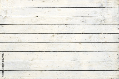 White wooden wall texture as background