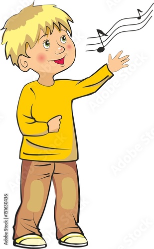boy sings song