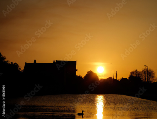 Photography River at sunset in Dublin